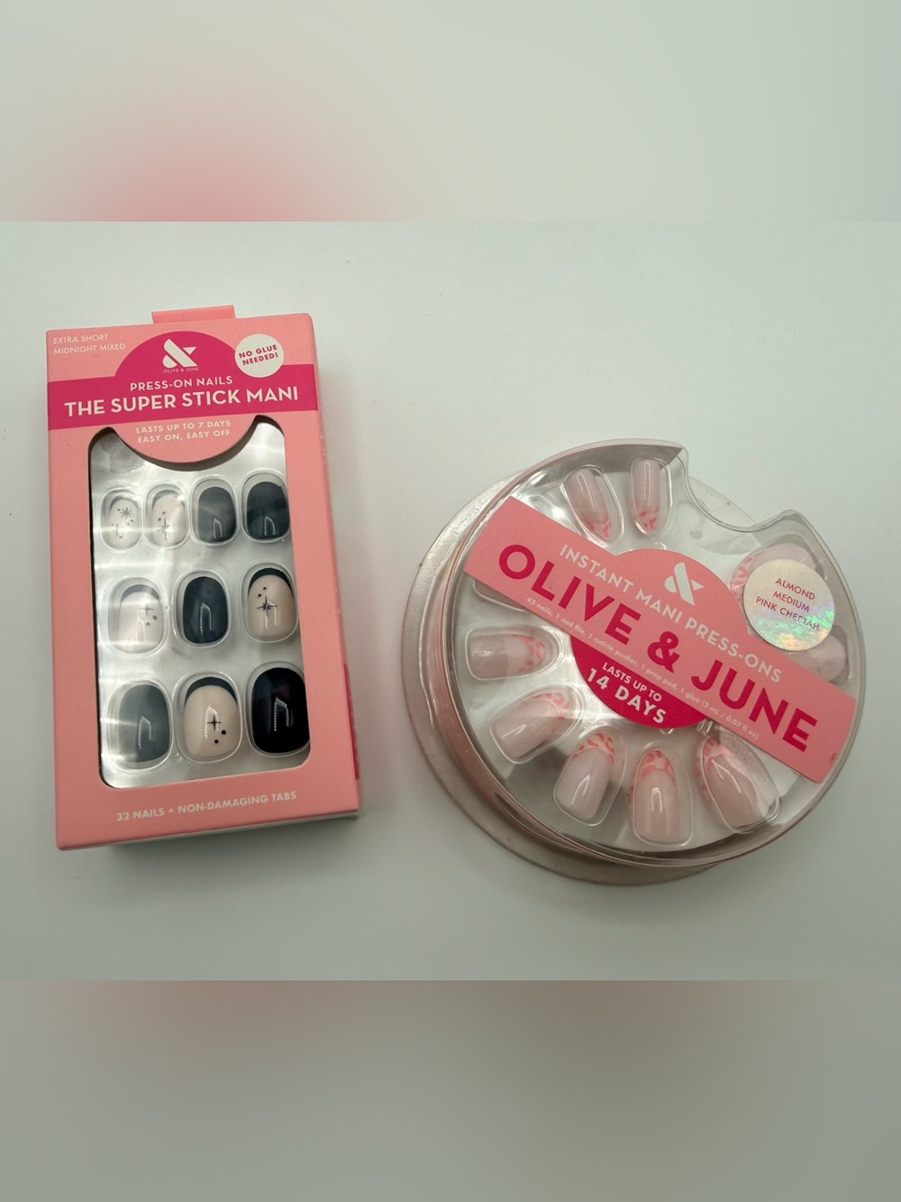 ✨ NEW Olive & June Press-On Nail Bundle of 2 - Super Stick Mani & Instant Mani ✨
